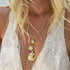 wardrobe with our sloan delicate beaded necklace in aquamarine, and friends<br>shop the look > sun day <span class='visuallyhidden'>Text, phone 323-404-2959 for shopping assistance.</span>